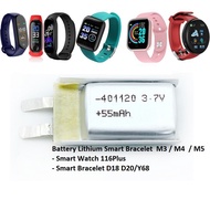 Battery Lithium Smart Watch Bracelet M3-M4-M5 - Smart Watch 116Plus / Smart Bracelet D18 D20/Y68 Bat