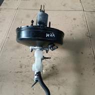 1ZZ TOYOTA WISH SINGLE LAYER BRAKE MASTER PUMP BRAKE BOOSTER COMPLETE USED ORIGINAL AUTO PART GOOD Q