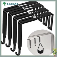 TAMAKO Adjustable Cubicle Hangers, Black Metal Door Mirror Hanger, Office Flexibility Cubicle Hanger