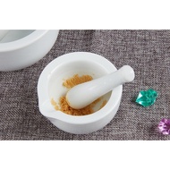 Porcelain Mortar and Pestle Mixing Grinding Bowl Powder Grinding Bowl Herbs Spices Set Tool DIY For Laboratory Medic