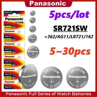 5-30PCS Panasonic SR721SW 362 watch battery AG11 LR721 162 for Tissot CK Quartz watch Silver oxide S