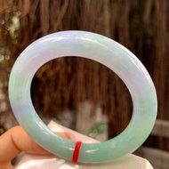 冰種 天然翡翠 緬甸 A玉 玉鐲 • 冰種紫青翡翠圓鐲