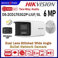 HIKVISION DS-2CD1T63G2P-LIUF/SL 6MP Dual Lens Stitched Wide Angle Smart Hybrid Light 180degree FOV  