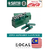 SATA 27PCS ALPHABET A-Z LETTER PUNCH PUNCHES PLATE BOARD STAMP CHOP