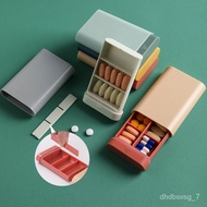 STM🔥QM Portable Small Pill Case Travel Medicine Compartment Box Sealed Storage Box 7 Days Sub-Packing Mini Compartment S