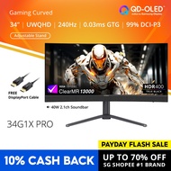 PRISM+ 34G1X PRO | 34" QD-OLED 240Hz 0.03ms GTG UWQHD Curve Gaming Monitor [3440 x 1440]
