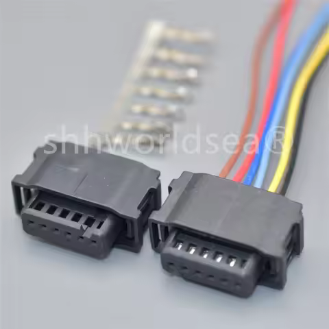 6 Pin Front And Rear Bar Electric Eye Radar Blind Point Module Plug 6P Connector Wire Harness Pigtai