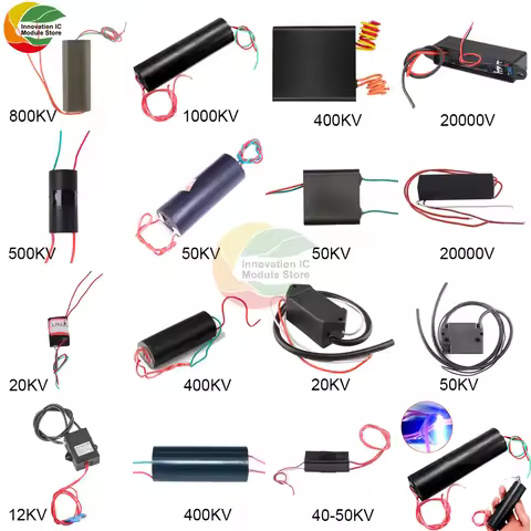 Pulse Arc Generator Ignition Coil Module DC 3.6V-6V to 20KV 50KV 400KV 500KV 1000KV Boost Module Hig