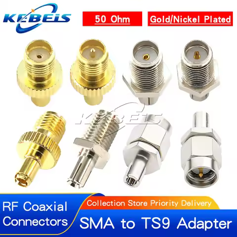 1Pcs SMA To TS9 RF Coaxial Adapter SMA Female Jack To TS9 Male Plug Silver Nickel Plated TS9 Wifi An