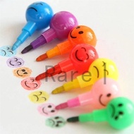 7 Colors EMOJI Bullet Crayon Bullet Pencil Writing Utencil Kawaii Cute Emoji Pensel non-sharpening