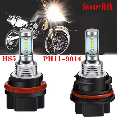 2pcs PH11 HS5 LED Motorcycle Headlight Bulb Scooter Moped ATV High Low Beam For Honda PCX125 PCX150 