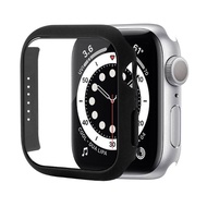 BEST QUALITY >bimowarso CASE Apple Watch 7 45mm 41 mm case + tempered glass iWatch 7 COTEetCI - BLAC
