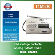 Cimk MK-228 Old Vintage Portable Analog FM/AM Radio WITH 90 DAYS STORE WARRANTY