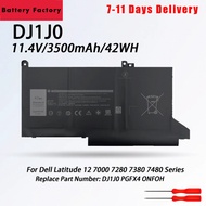 DJ1J0 PGFX4 Laptop Battery For DELL Latitude 12 7000 7280 7380 7480 Series Notebook Tablet PC Fully 