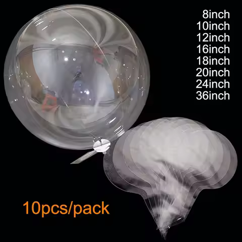 10pcs Transparent Bubble Balloon 8/10/12/16/18/20/24/36inch Bobo Balloon For Wedding Birthday Party 