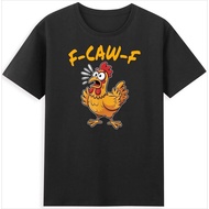 F-caw-f Chicken Funny F Caw F Chicken Graphic Meme Quote Retro Baju-T Wanita Selesa dan Bernafas Pak