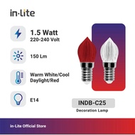 INLITE 1.5W LED Decorative Light E14 INDB-C25 1.5 Watt Candle Lamp
