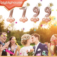 1/2/3/5 TureClos Party Balloon Aluminum Foil Number Shape Balloon for Birthday Party Wedding Anniver