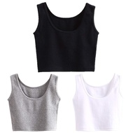 HZH Short Yoga Dance Athletic Tank Crop Tops Shirts for Women or Teens(3 Pack)
