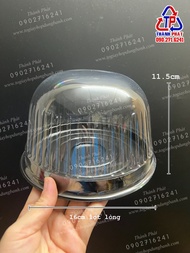 50 Hộp H25 bầu đế đen đựng bánh bao đào tiên - bánh bông lan trứng muối - hộp đựng bánh kem bánh ngọ