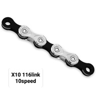 KMC X10 116 10-speed bicycle chain link 10s folding, MTB and road bike chain 10speed