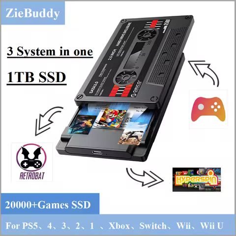 1TB SSD Console With 20000+ High Score Retro Game Contain Retrobat/Playnite/Hyperspin Emulator Game