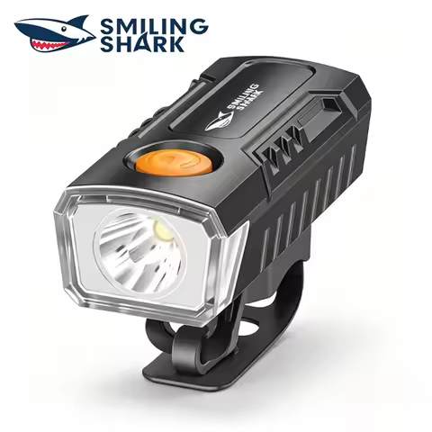 SMILING SHARK LED Bike Light USB‑C Rechargeable 4‑Light Modes Waterproof Night Cycling Outdoor Ridin