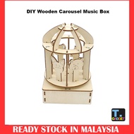 DIY Wooden Romantic Carousel Music Box Educational Science Experiment STEM Toy