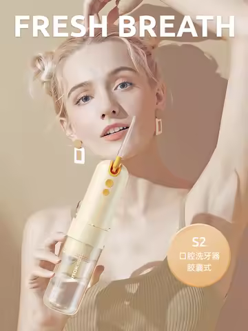 JIMOK S2 Oral Irrigator ,Water Jet Flosser Portable Dental Floss 150ML Water Tank Waterproof Teeth C