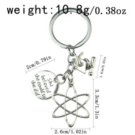 Chemistry Series Keychain Metal Key Ring Purse Handbag Car Charm Phone Pendant, Gift For Chemistry T