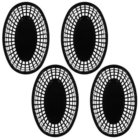 4 Pcs Fast Food Baskets Storage Veggie Burgers Plastic Serving French Fries Tray Fruit