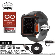 UAG Watch Case for Apple Watch Series 4 / 5 - 44mm ( Black / Orange ) + FREE 1pcs USB Adam Element
