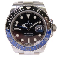 ROLEX GMT Master II Watch不鏽鋼自動機芯手錶黑色/藍色