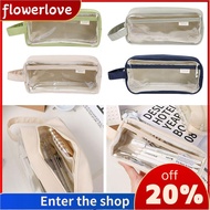 FLOWERLOVE Pencil  Cute School Supplies Transparent Kawaii Stationery Bag School Pencil Cases School Storage