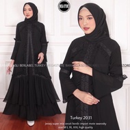 HITAM Black EMBROIDERED TURKEY ABAYA / WHOLESALE ABAYA / TURKEY ABAYA