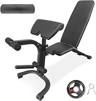 Houbos Multi-Functional Adjustable Weight Bench for Full Body Workout – Adjustable Strength Training Bench Roman Chair Adjustable Ab Sit up Bench Decline Bench Flat Bench
