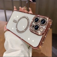 High Quality Diamond Magnetic For i-Phone 16/16 Plus/16 Pro/16 Pro Max Protect Camera Case