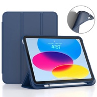 For iPad 10 10th Generation Case with Pencil Holder Silicone Back Cover For iPad Pro 11 Air 5 10 9 10 2 9th 10th Gen 2022 A2696
