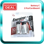 WHOLESALE Energizer Max C2 Battery SGD5.4/Card 1.5V Alkaline | Original Energizer Size C Batteries L