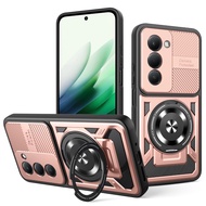 CD Pattern Rotating Bracket Magnetic Phone Case For Redmi 15C 15 14C Note 14S 14 13 Pro Pro+ K90 K80