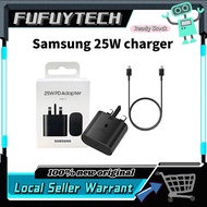 Samsung 25W PD Adapter+Cable 3 pin Charger Fast Charger Type C USB C Travel Adapter