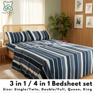 3 in 1 / 4 in 1 Bedsheet Size Single/Twin, Double/Full, Queen, King