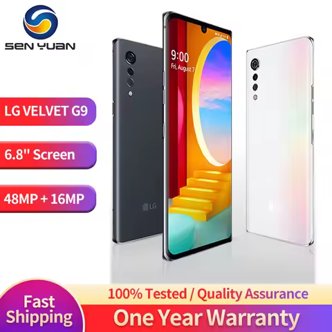 Original LG G9 VELVET LM-G900TM 5G SmartPhone 6GB RAM 128GB ROM 6.8'' Mobile Phone OctaCore Andriod 