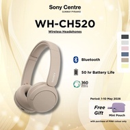Sony WH-CH520 Wireless Headphones CH520 | 50 Hours Battery | CH520 | Bluetooth Connectivity