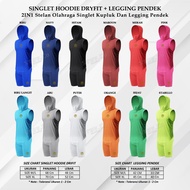 FP 2-in-1 DRYFIT SINGLET HOODIE & BASELAYER Shorts for Men and Women