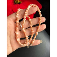 Coarse san.ho necklace 5.5 to 7 mm long, 43 cm long, durable alloy buckle, made in Japan, washed and