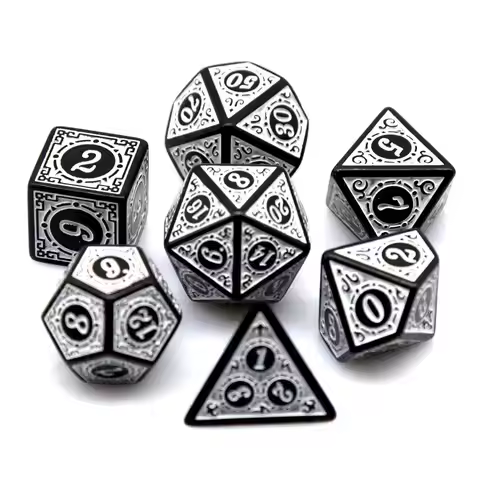 7Pcs/set Multi-color Window Dice Set DnD RPG Games for Dungeons and Dragons Games Entertainment Kids