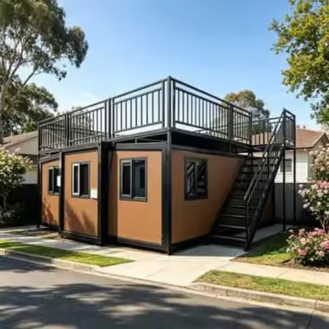 Ready to Ship 2 Bed House Eco Fully Installed 2.9m Internal Height Modular Container House Prefab Co