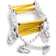 YQ8 3M/5m Emergency Escape Ladder Soft Rope Flame Resistant Portable with Hooks Kids Adults for Outdoor Aerial Work Engi