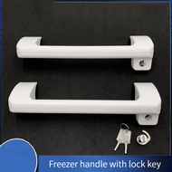 Door Handle with Lock/Door Handle without Lock/Lock+Key Replacement Parts for Haier Freezer